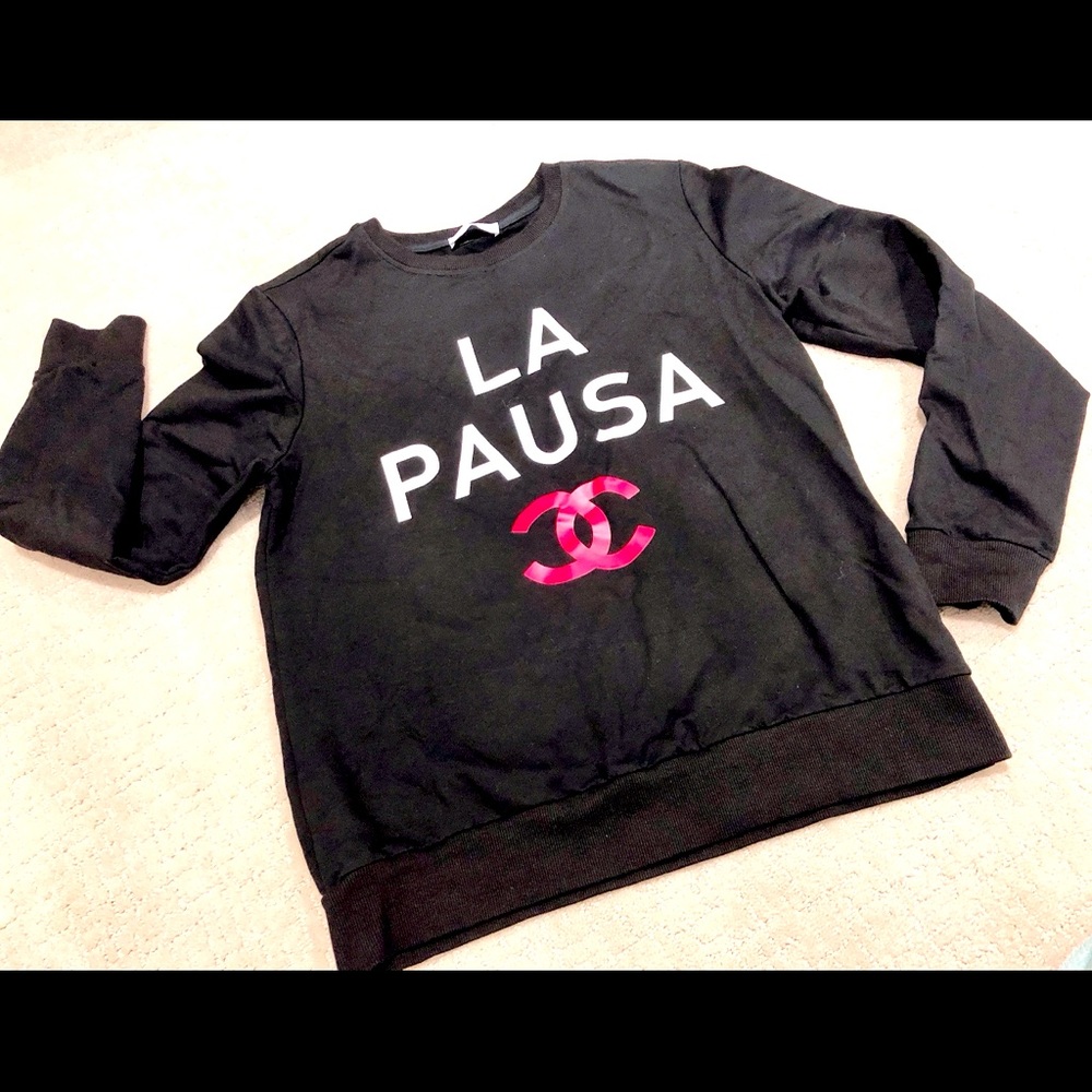 Cute Sarcasm Logomaic Thick Cotton Sweatshirt sz M